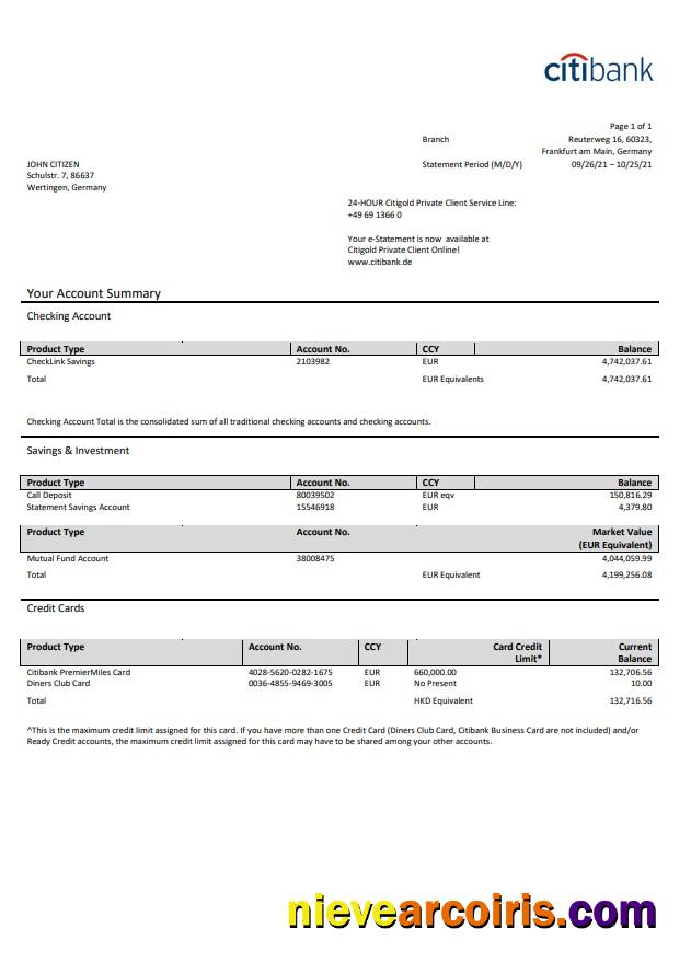 Germany Citibank word